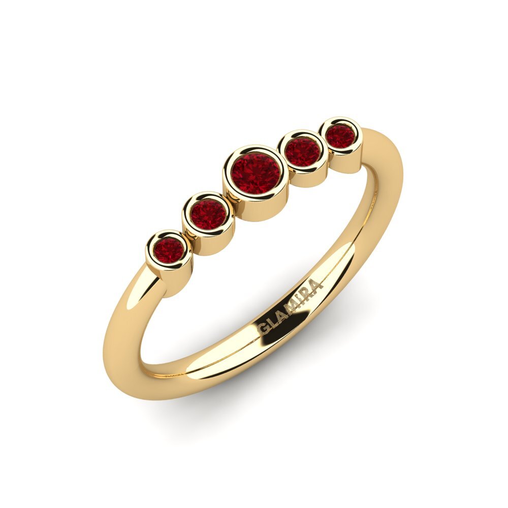 Đá Zirconia Đỏ Nhẫn đính hôn Solis