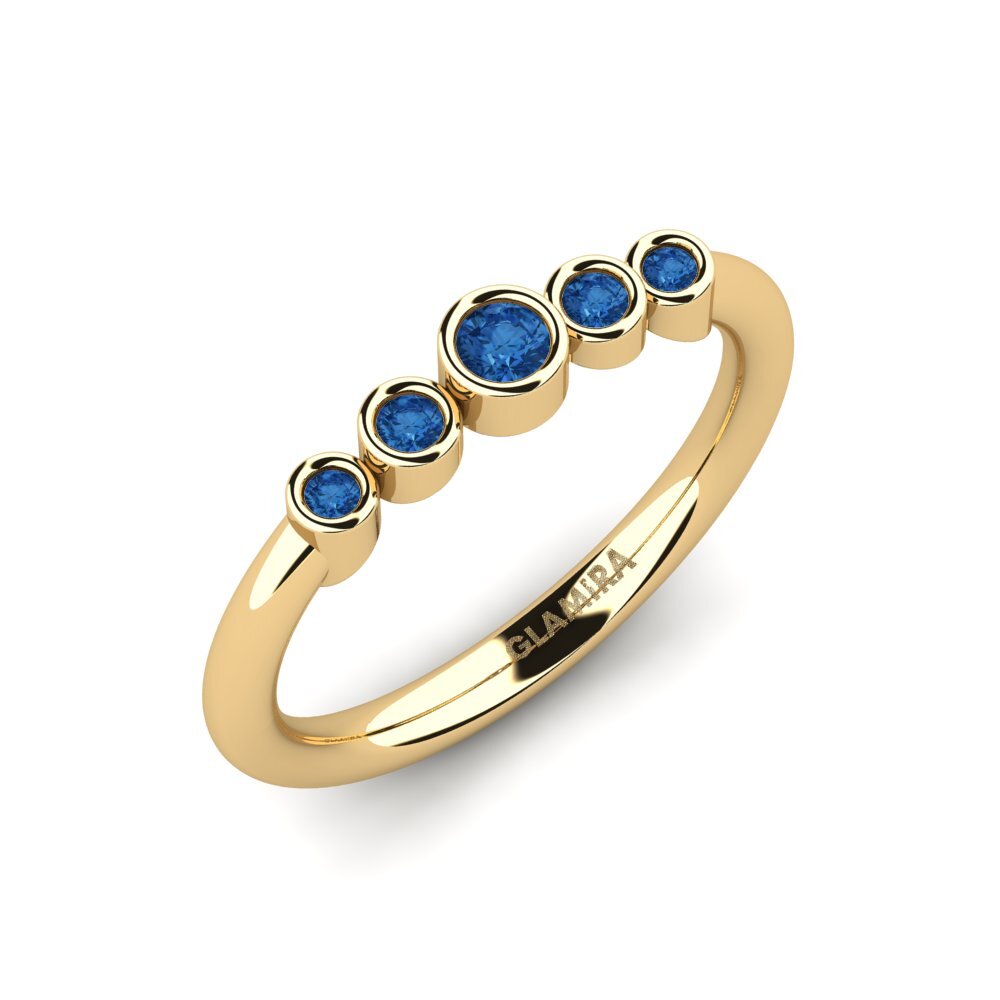 Đá Zirconia Xanh Lam Nhẫn đính hôn Solis
