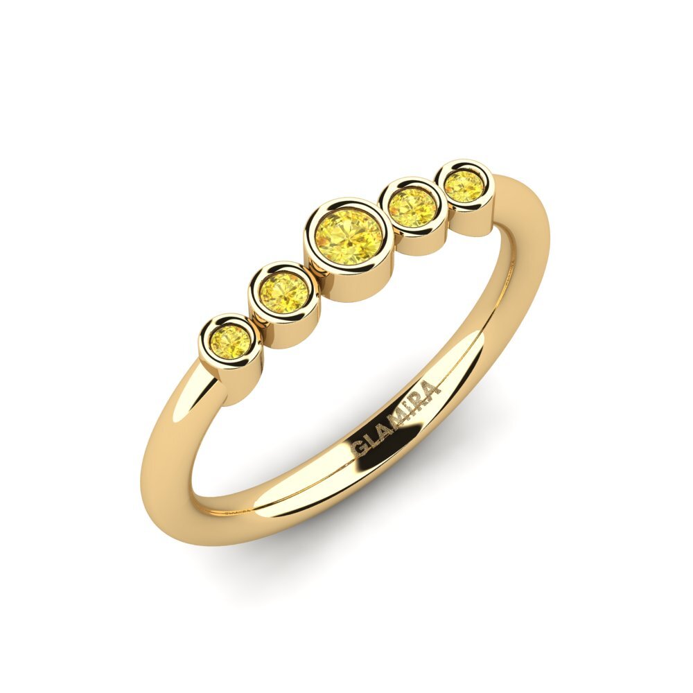 Zafiro amarillo Anillo de compromiso Solis