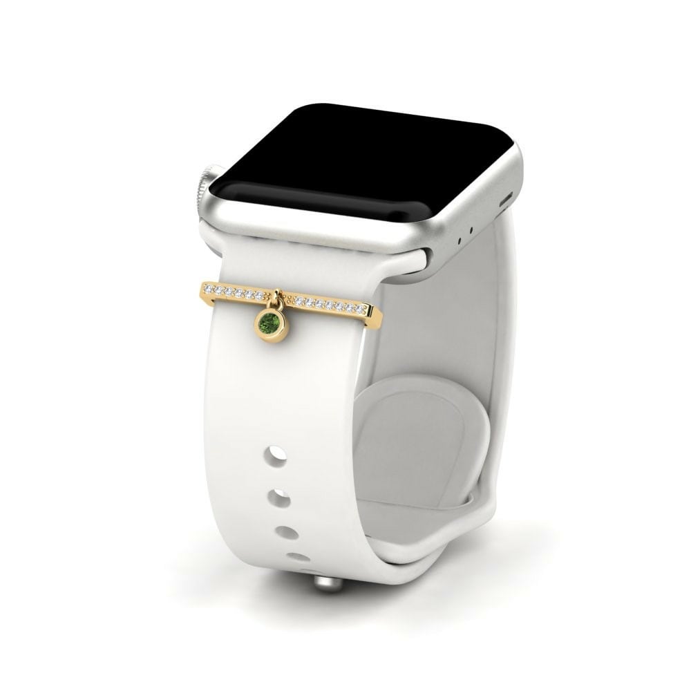 Accesorios para Apple Watch® Solivagant Oro Amarillo 585 Zafiro Verde