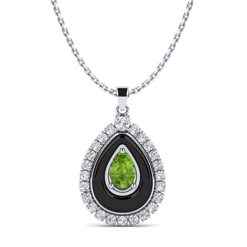 White Silver Peridot Women's Pendant Somertz