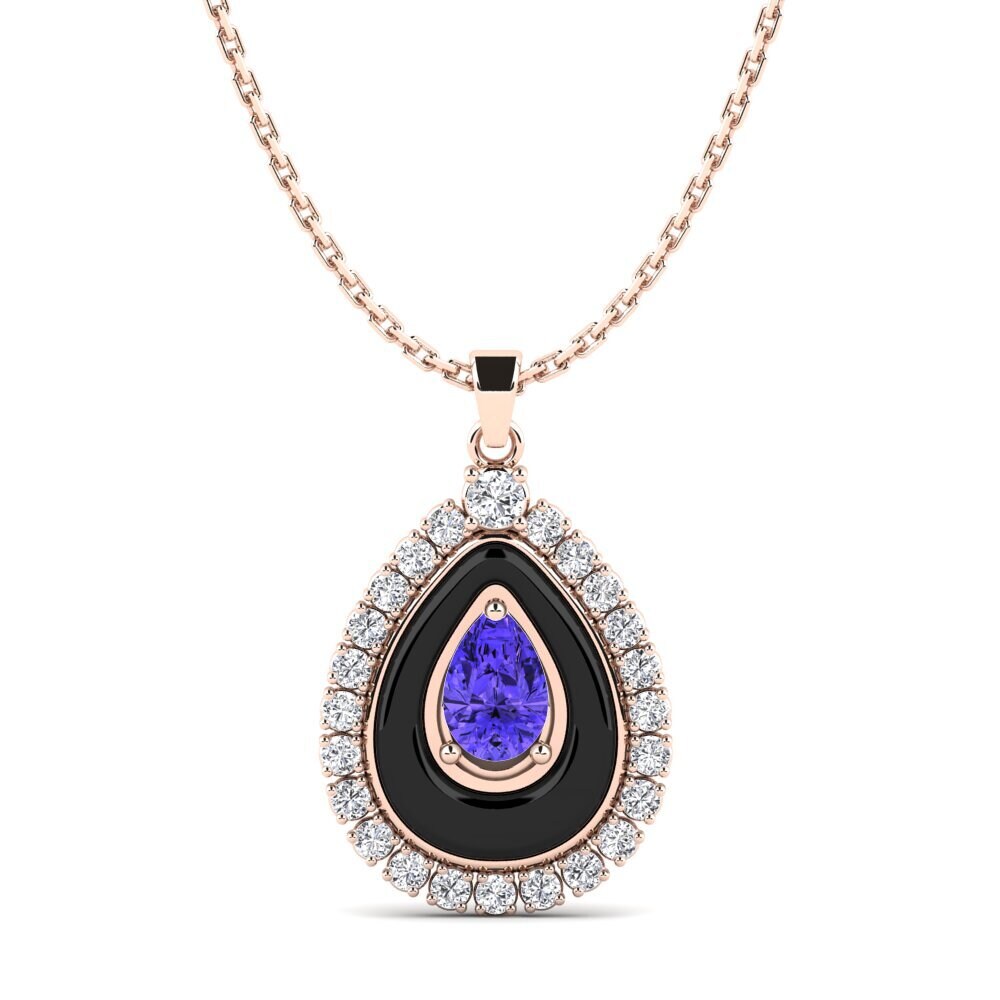 9ct Rose Gold Tanzanite Women's Pendant Somertz