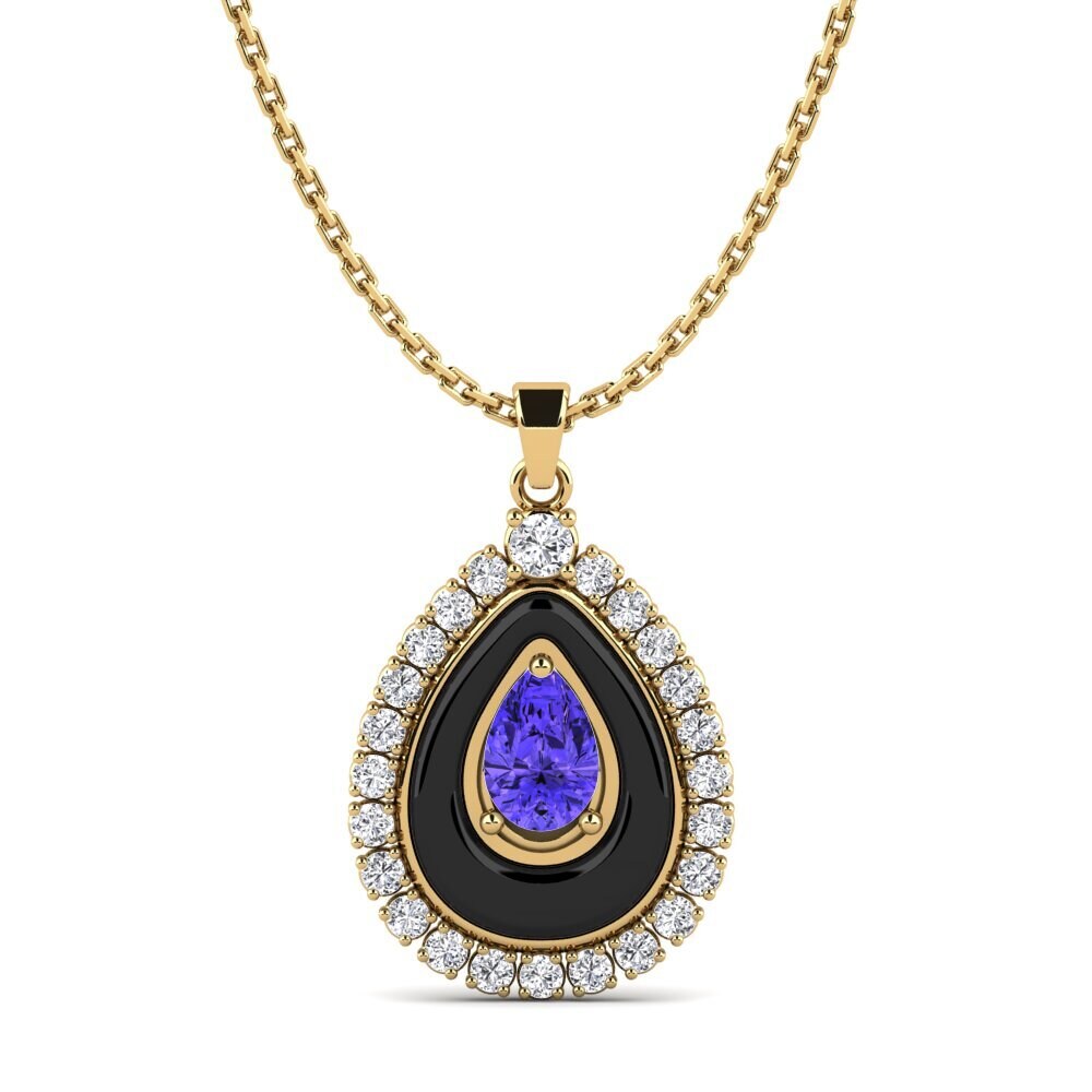 14ct Yellow Gold Tanzanite Women's Pendant Somertz