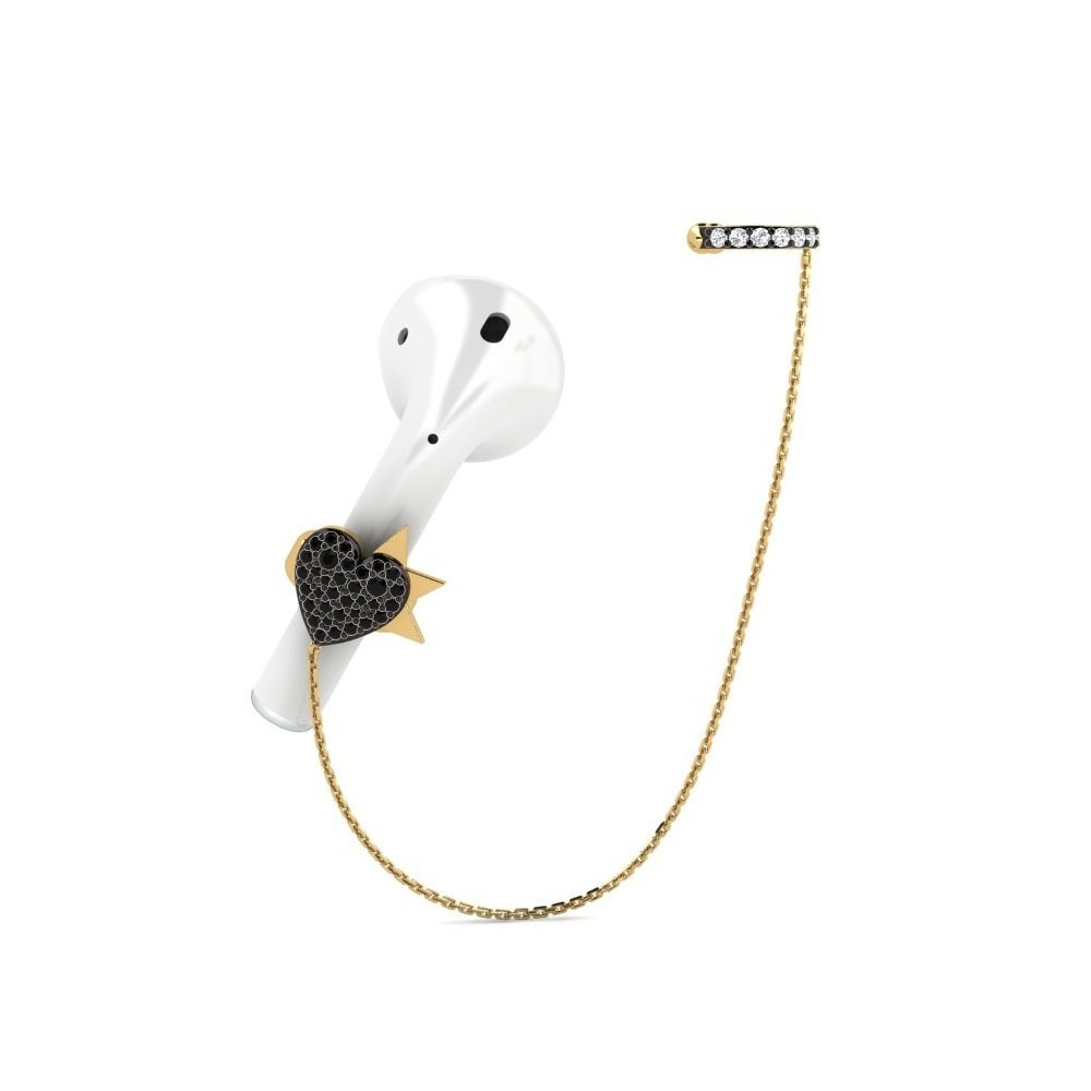 Fearless Airpods® Something 585 Yellow Gold with Black Rhodium Black Diamond