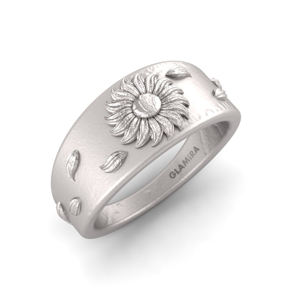 White Silver Ring Sondra