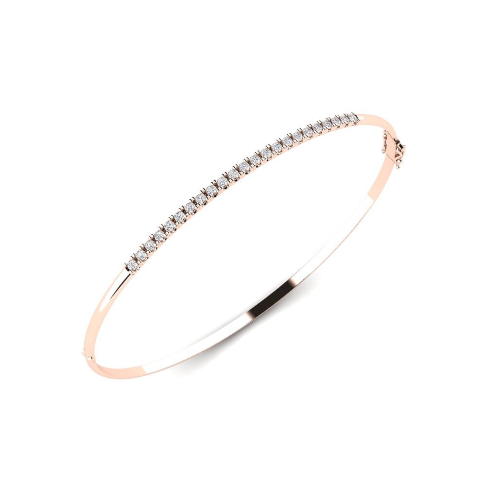 18k Oro Rosa Diamante cultivado en laboratorio Brazalete de mujer Song