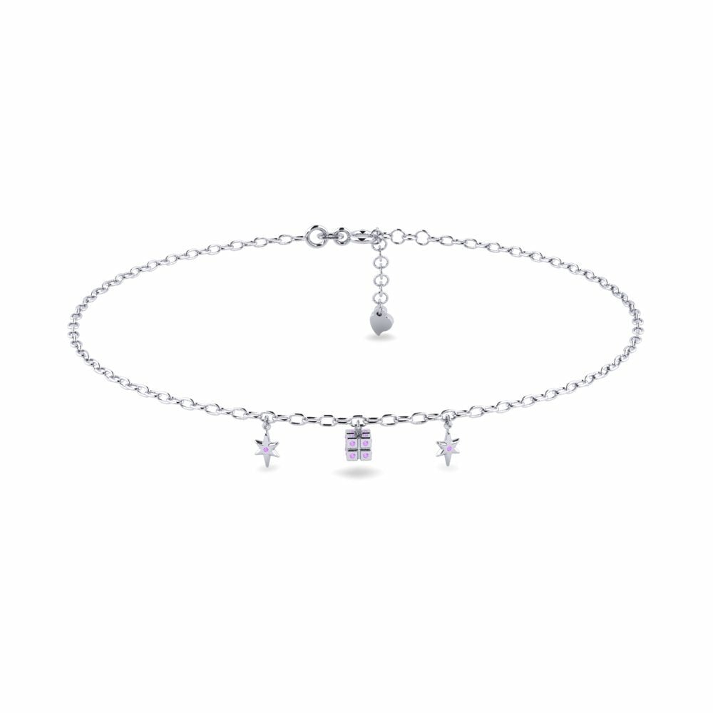 Damen fußkette Sonjan Amethyst