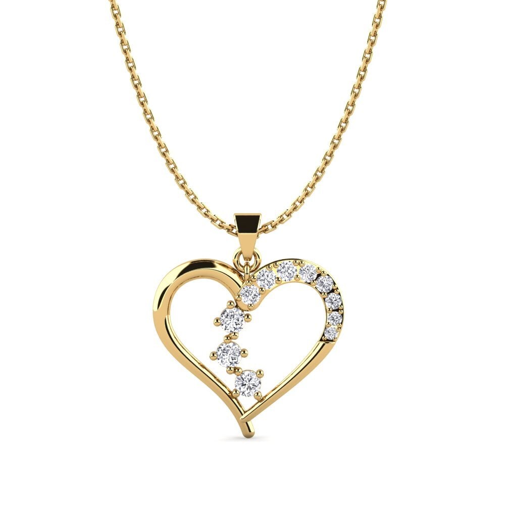 Pendentif Et Boucles D'oreilles Diamants 0,33 Carats - Or Blanc 18k, Diamants Ronds Certifiés - Ensemble Cadeau