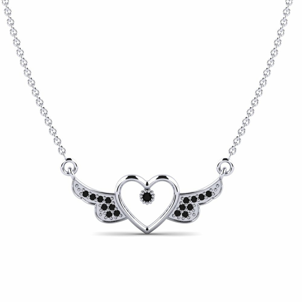 Angel Black Sapphire Women's Necklace Sonovia