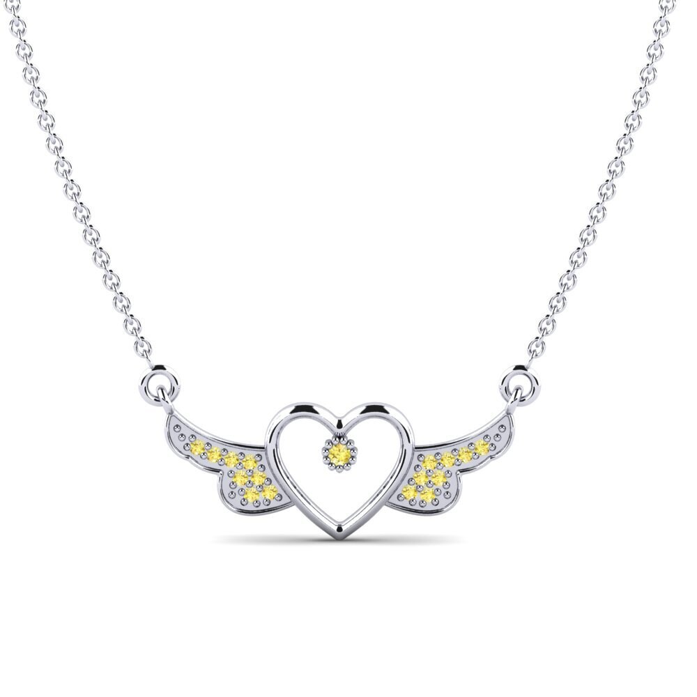 Yellow Sapphire Women's Necklace Sonovia