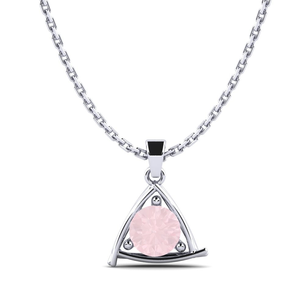Plata 925 Cuarzo rosa Colgante de Mujer Sorenson