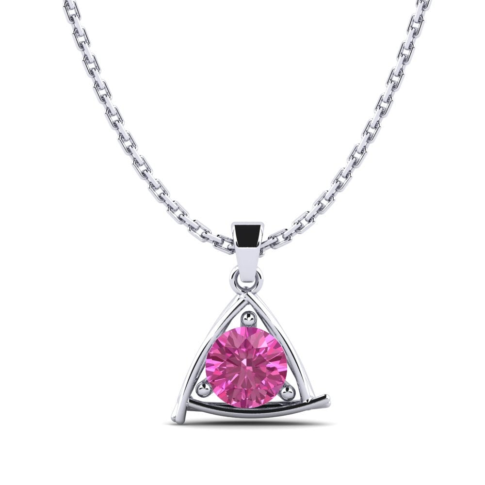 Bạc Đá Topaz Hồng Mặt dây chuyền nữ Sorenson