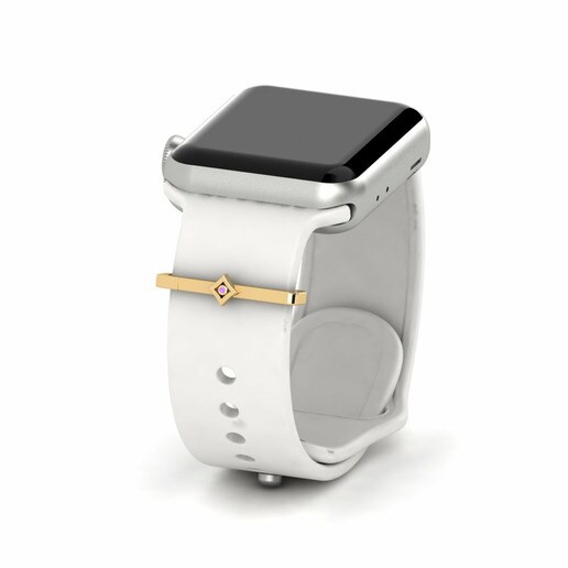 Phụ kiện Apple Watch® Sortilege - B Vàng 585 & Đá Thạch Anh Tím
