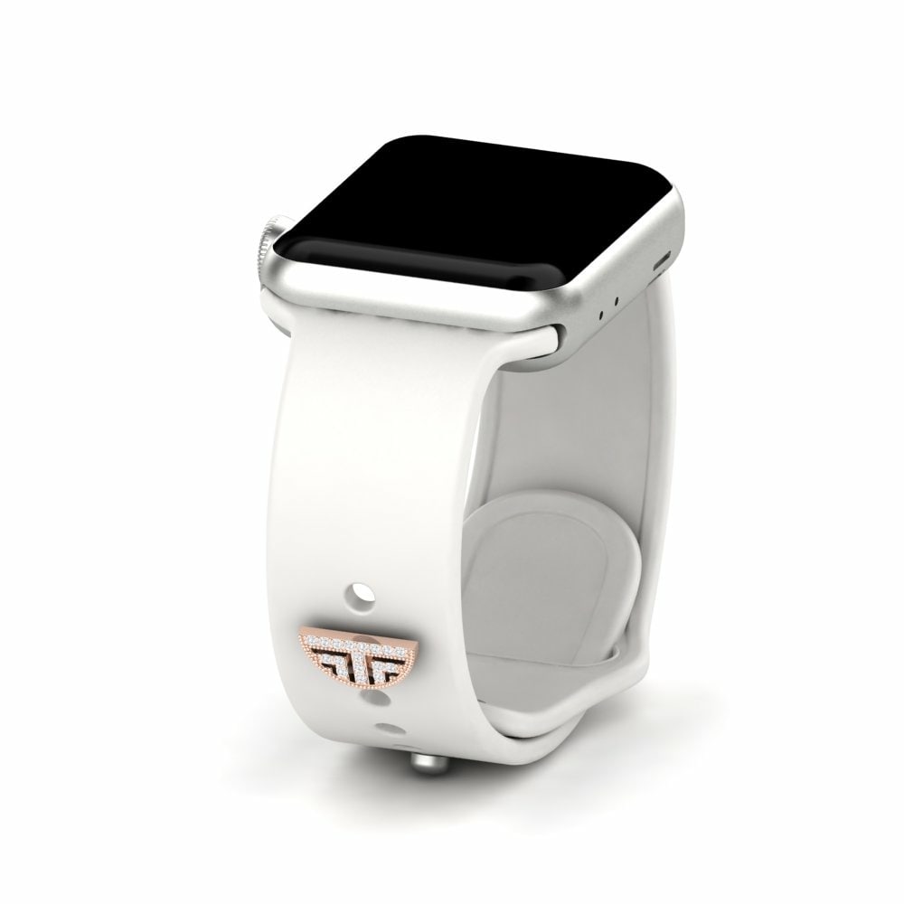 Accesorios Para Apple Watch® Sortilege - D Oro Rosa 375 Zafiro blanco