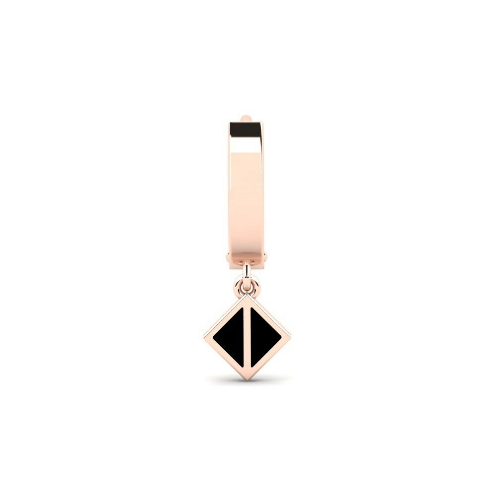 Dangle 14k Rose Gold Men's Earring Sotsur