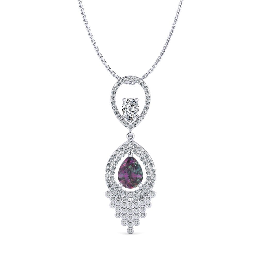Pear Mystic Topaz Women's Pendant Soulini