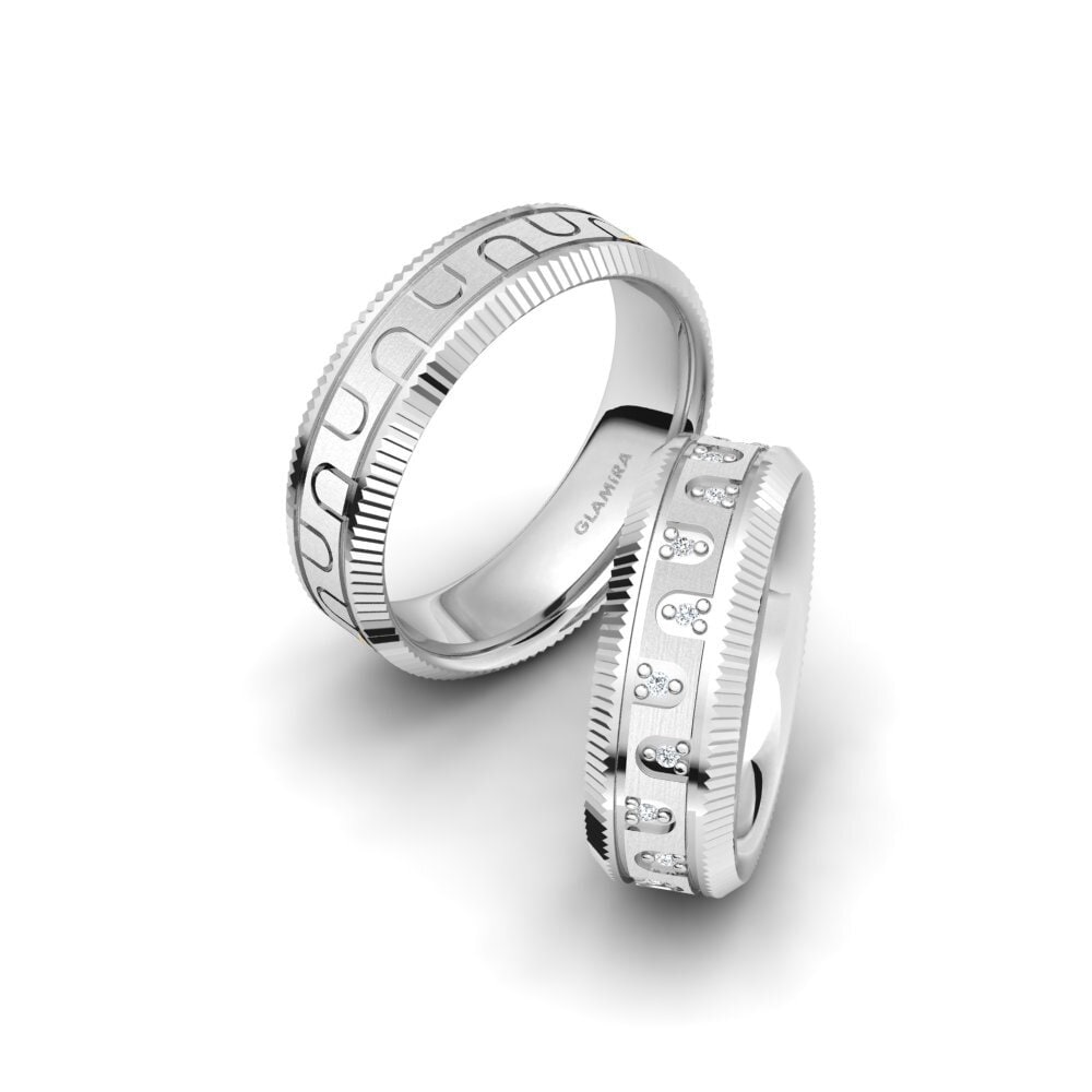 950 Palladium Wedding Ring Spectacular Flame