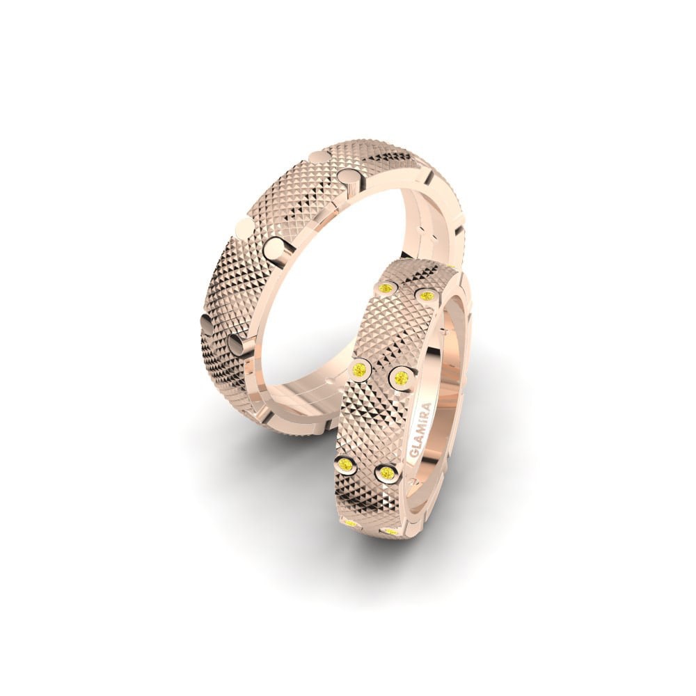 Yellow Sapphire Wedding Ring Spectacular Logic 5 mm