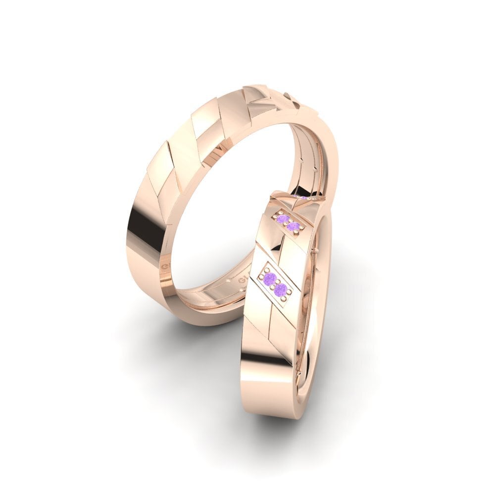 Améthyste Bague de Mariage Spectacular Spark 5 mm