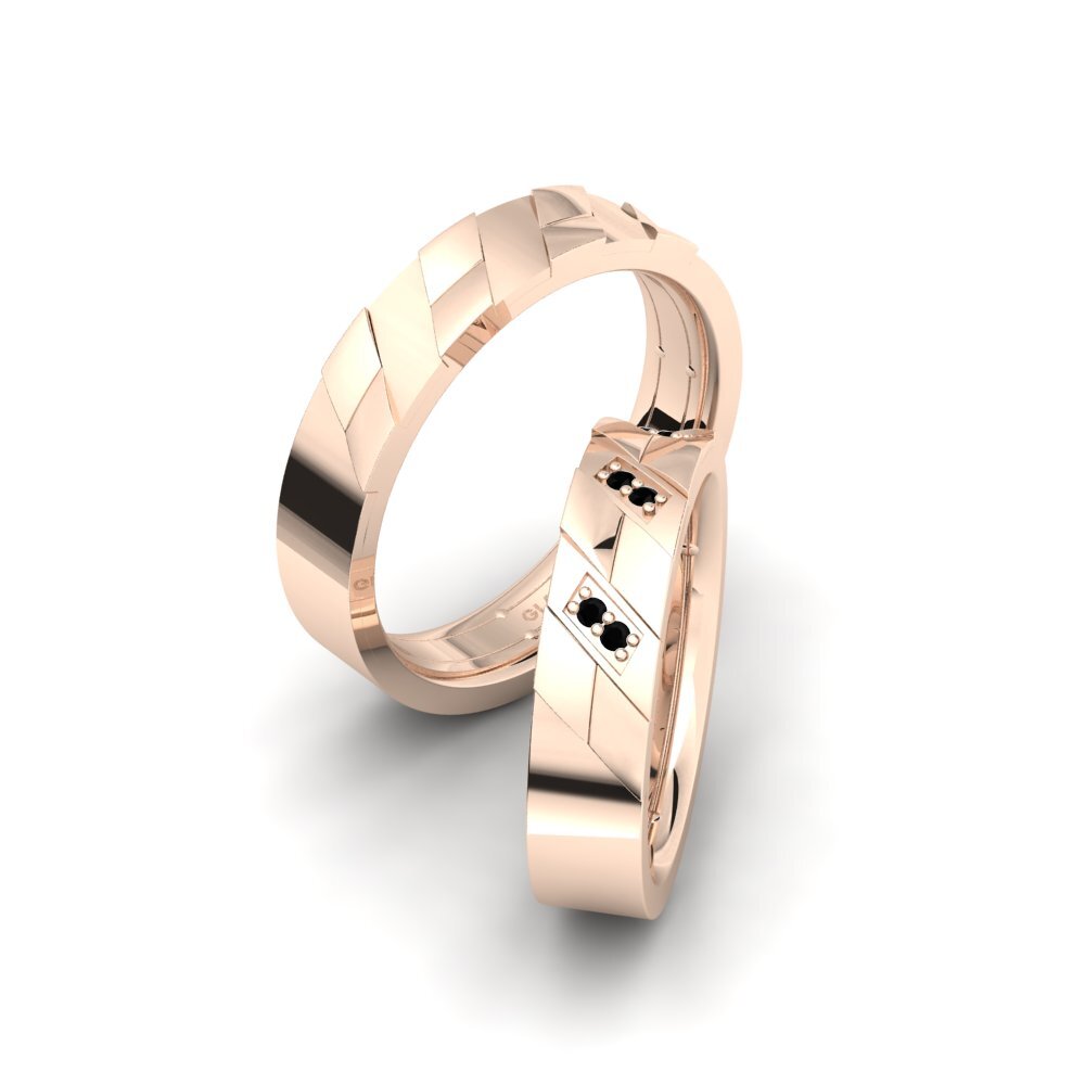 Black Sapphire Wedding Ring Spectacular Spark 5 mm