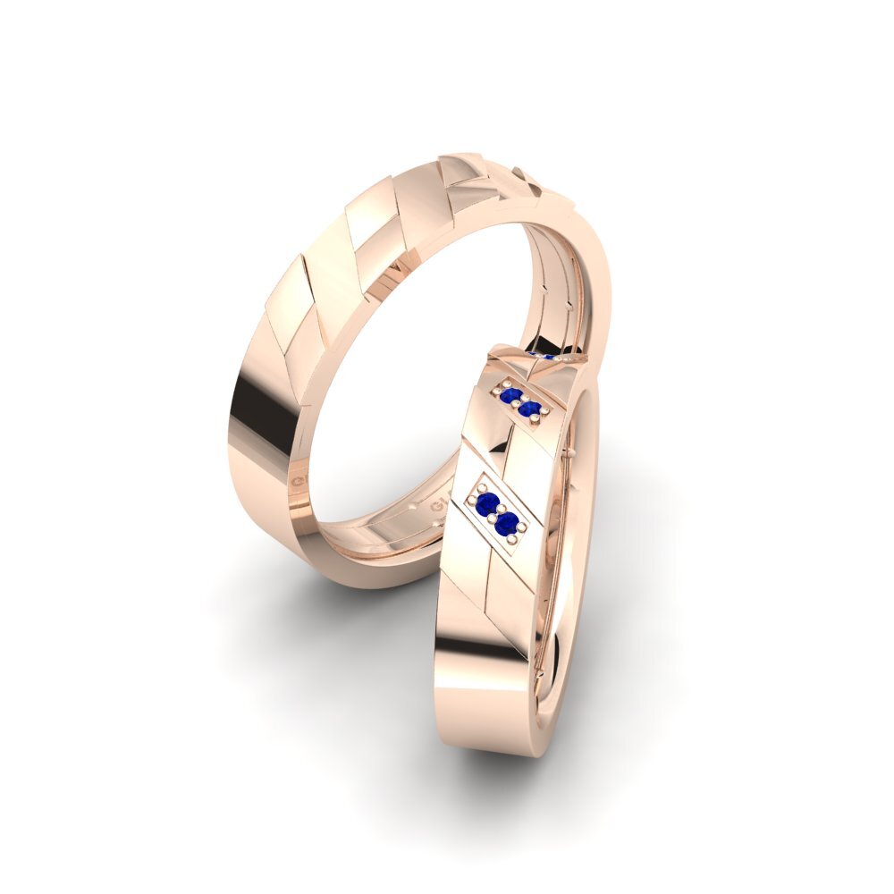 Sapphire Wedding Ring Spectacular Spark 5 mm