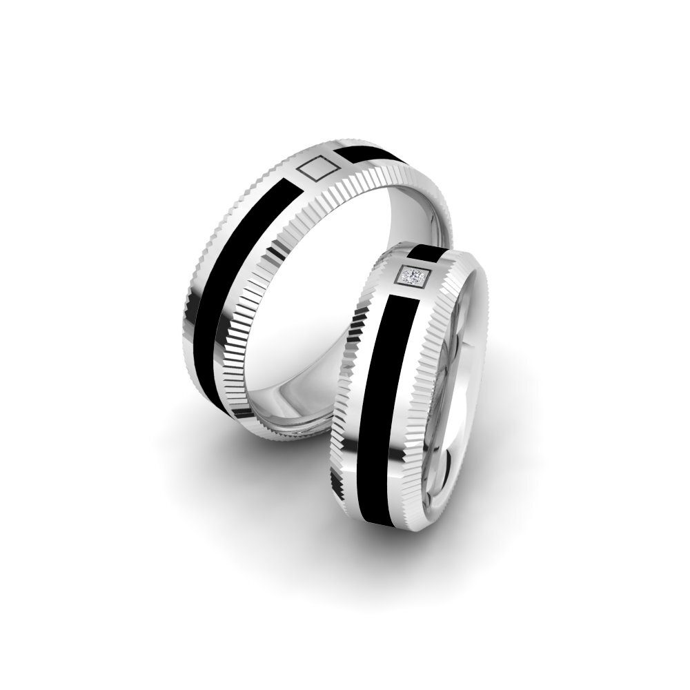 Compre Starting Compre Anillo de boda Spectacular Start en 0.02 Quilates 9k Oro Blanco ...