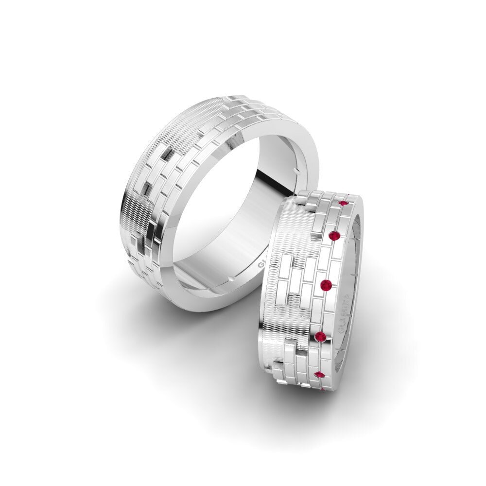 Rubí Anillo de boda Spectacular Twinkle 8 mm