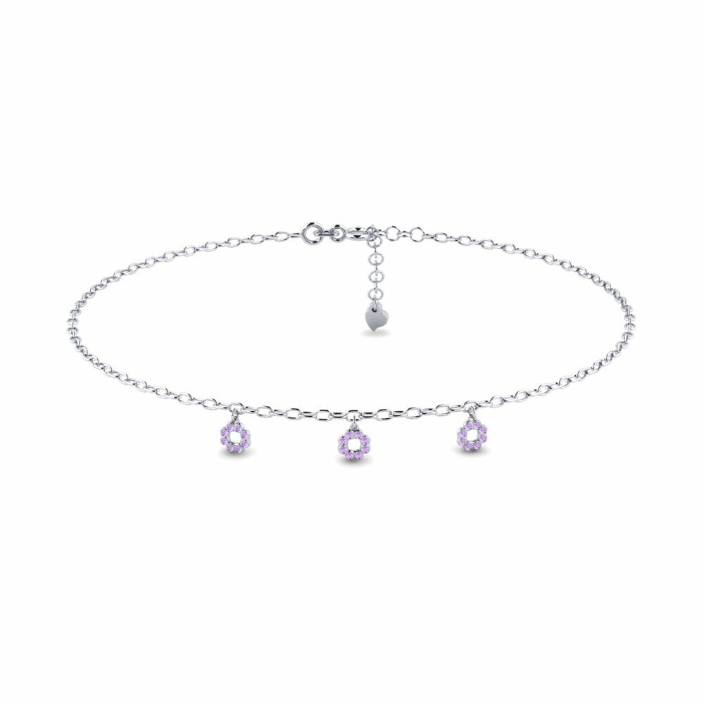 Damen fußkette Speelen Amethyst