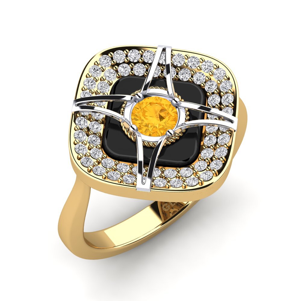 14ct Yellow & White Gold Citrine Ring Speelman
