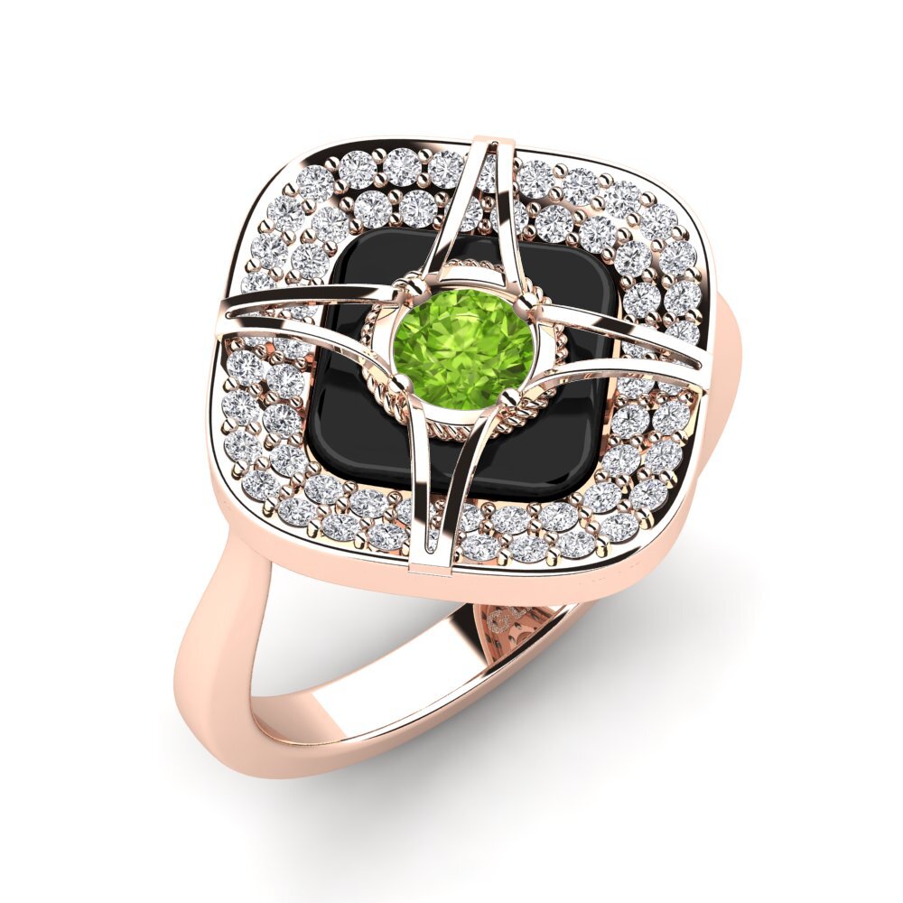 14ct Rose Gold Peridot Ring Speelman