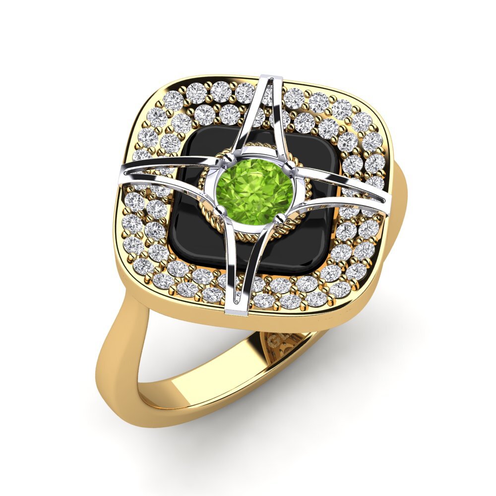 14ct Yellow & White Gold Peridot Ring Speelman