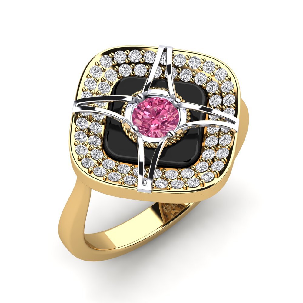 14ct Yellow & White Gold Pink Tourmaline Ring Speelman