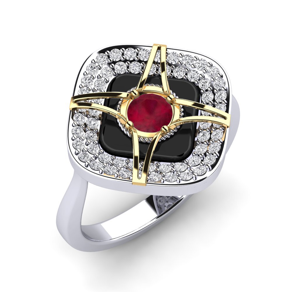 14ct White & Yellow Gold Ruby Ring Speelman