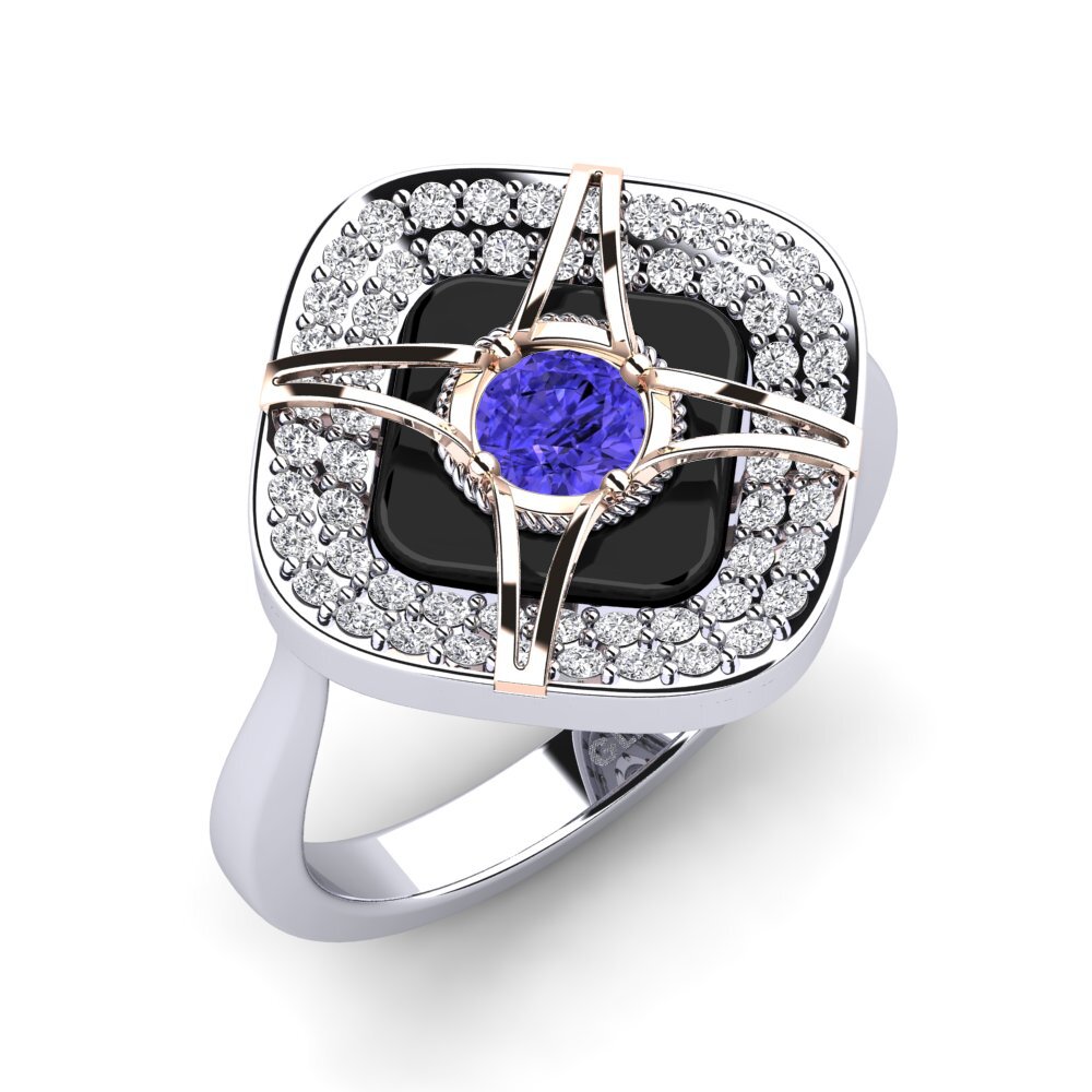 14ct White & Rose Gold Tanzanite Ring Speelman