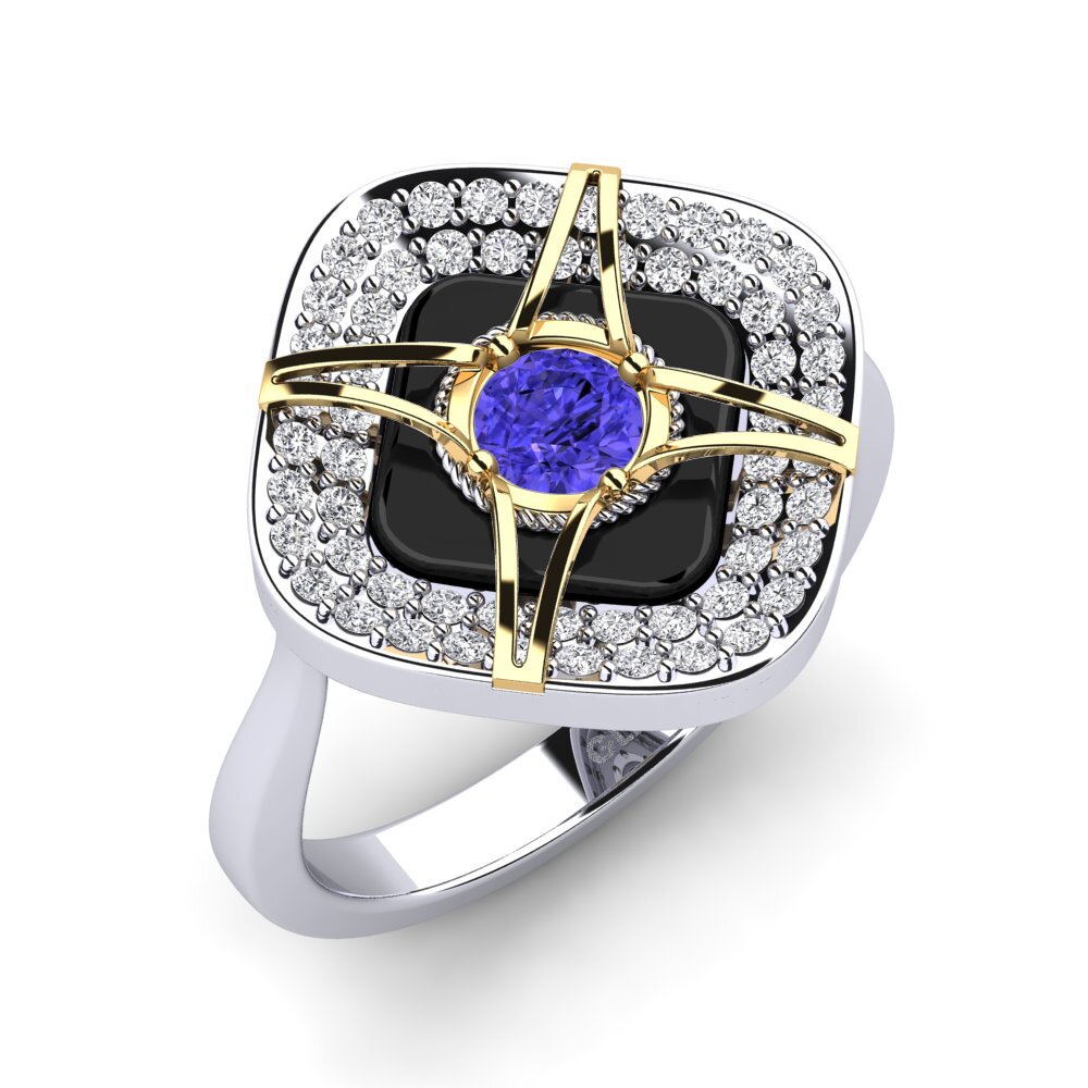 14ct White & Yellow Gold Tanzanite Ring Speelman