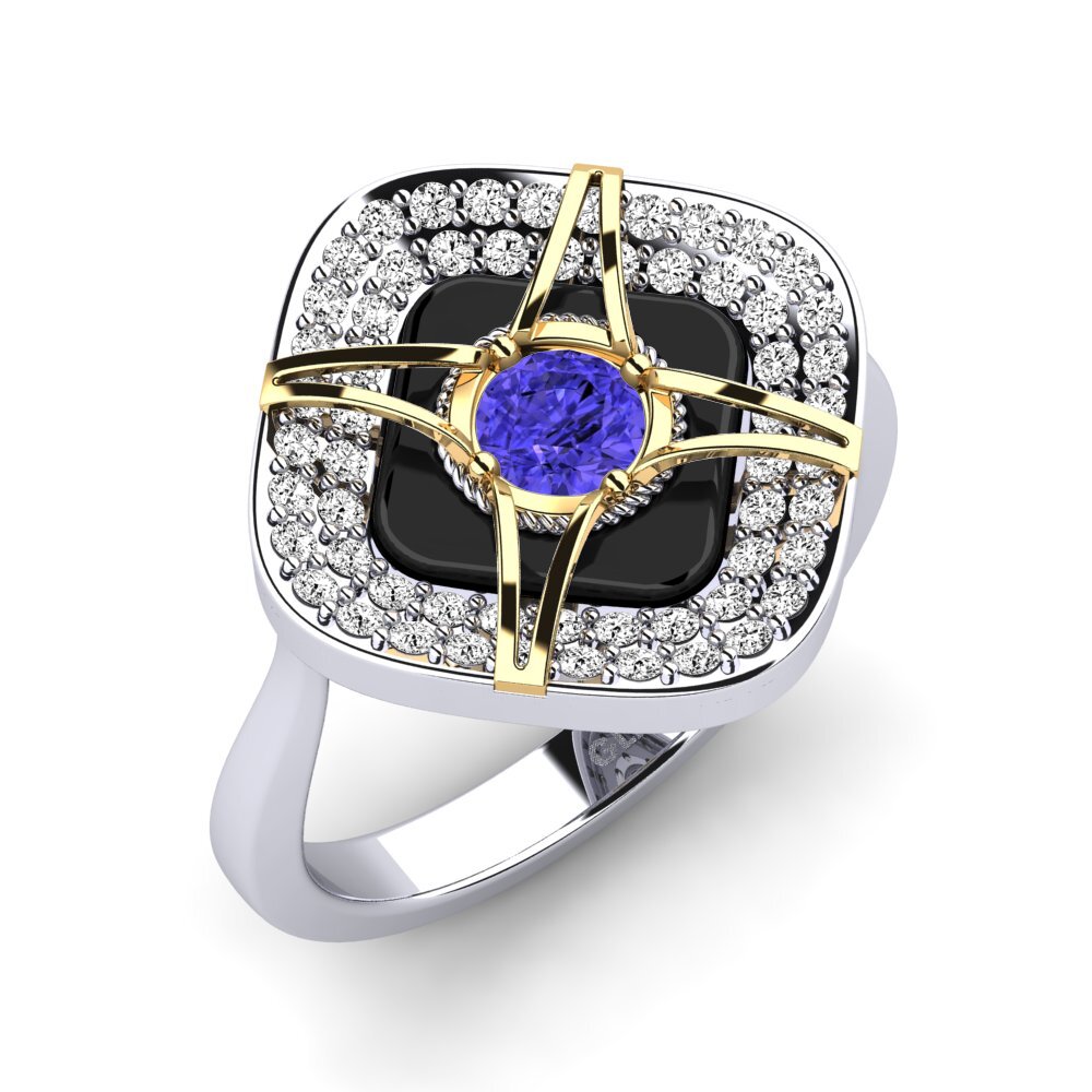 14ct White & Yellow Gold Tanzanite Ring Speelman