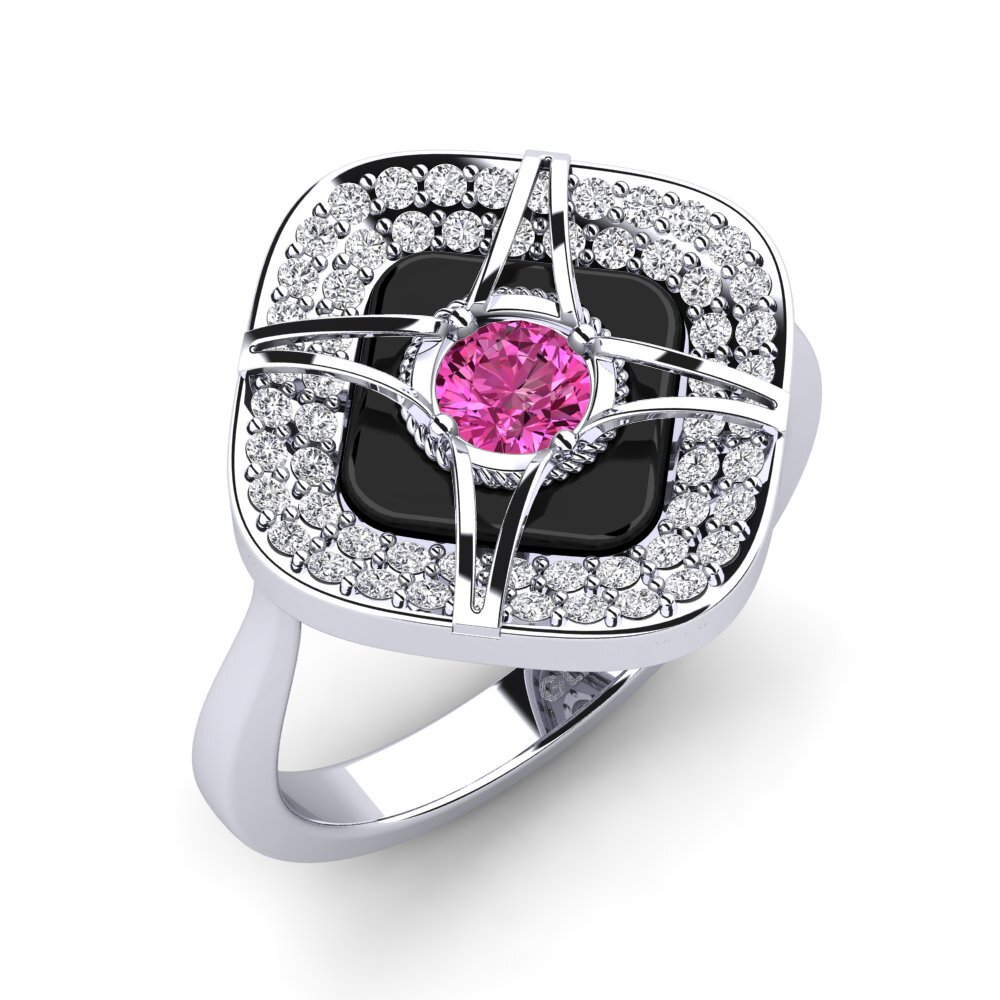 950 Platinum Pink Topaz Ring Speelman