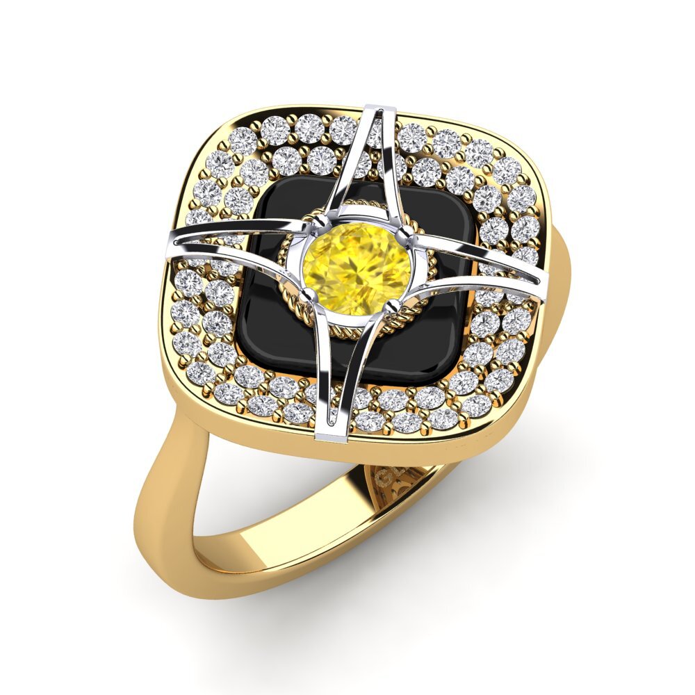 14ct Yellow & White Gold Yellow Sapphire Ring Speelman