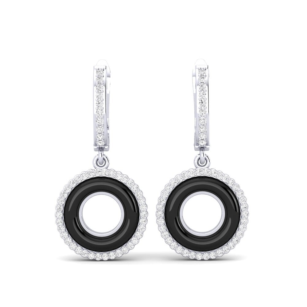 925 Prata de lei diamante-safira Brincos Feminino Spiers