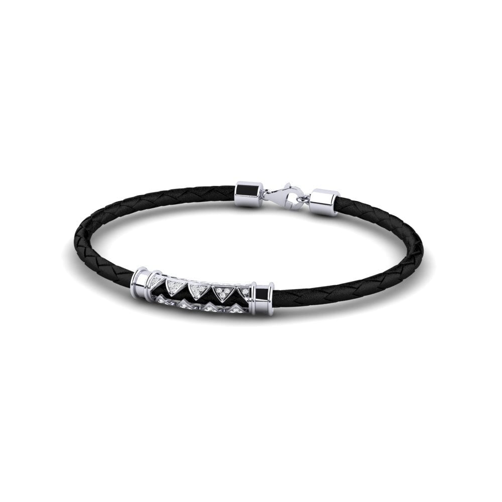 950 Palladium White sapphire Men's Bracelet Spinda