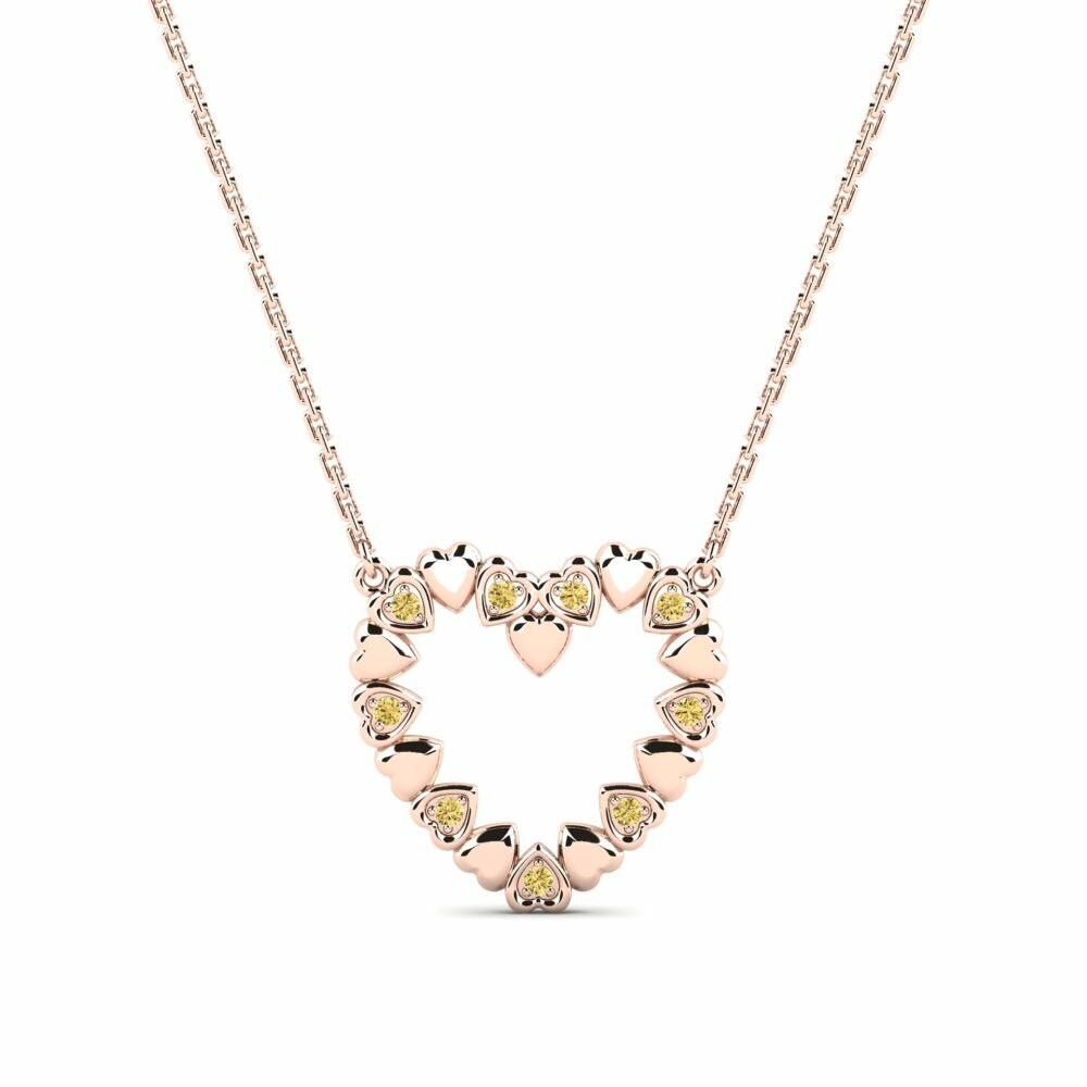 Gele Diamant Dames Hanger Spinoza