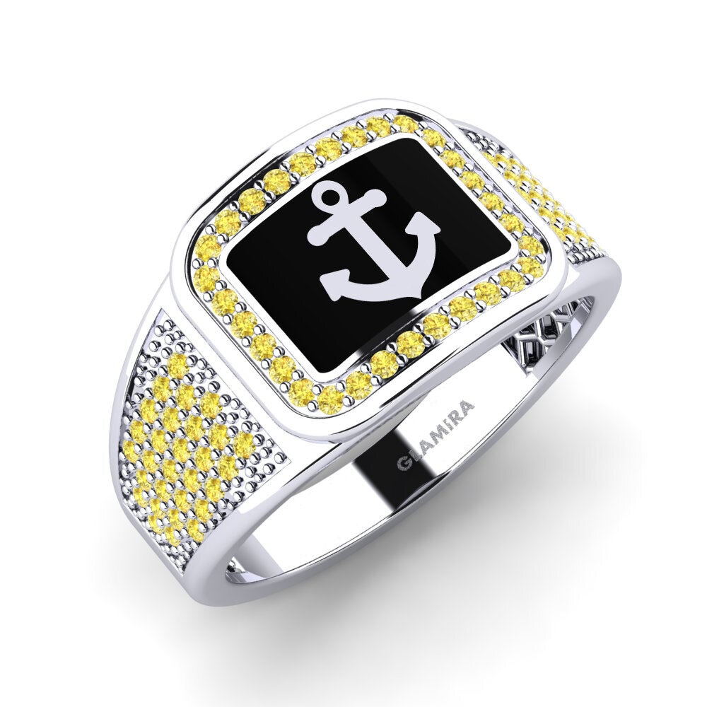 Yellow Sapphire Men's Ring Sprami
