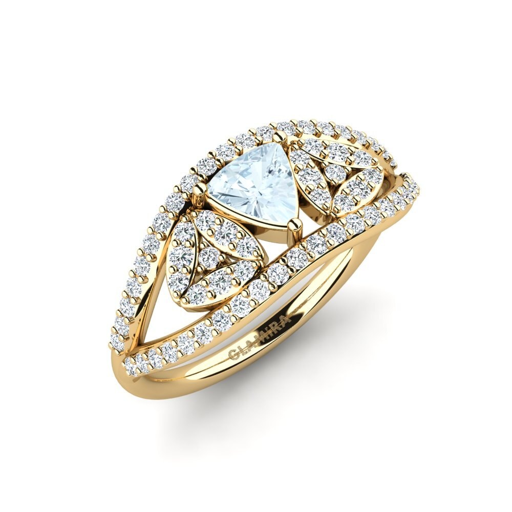 Trillion Aquamarine Engagement Ring Spro