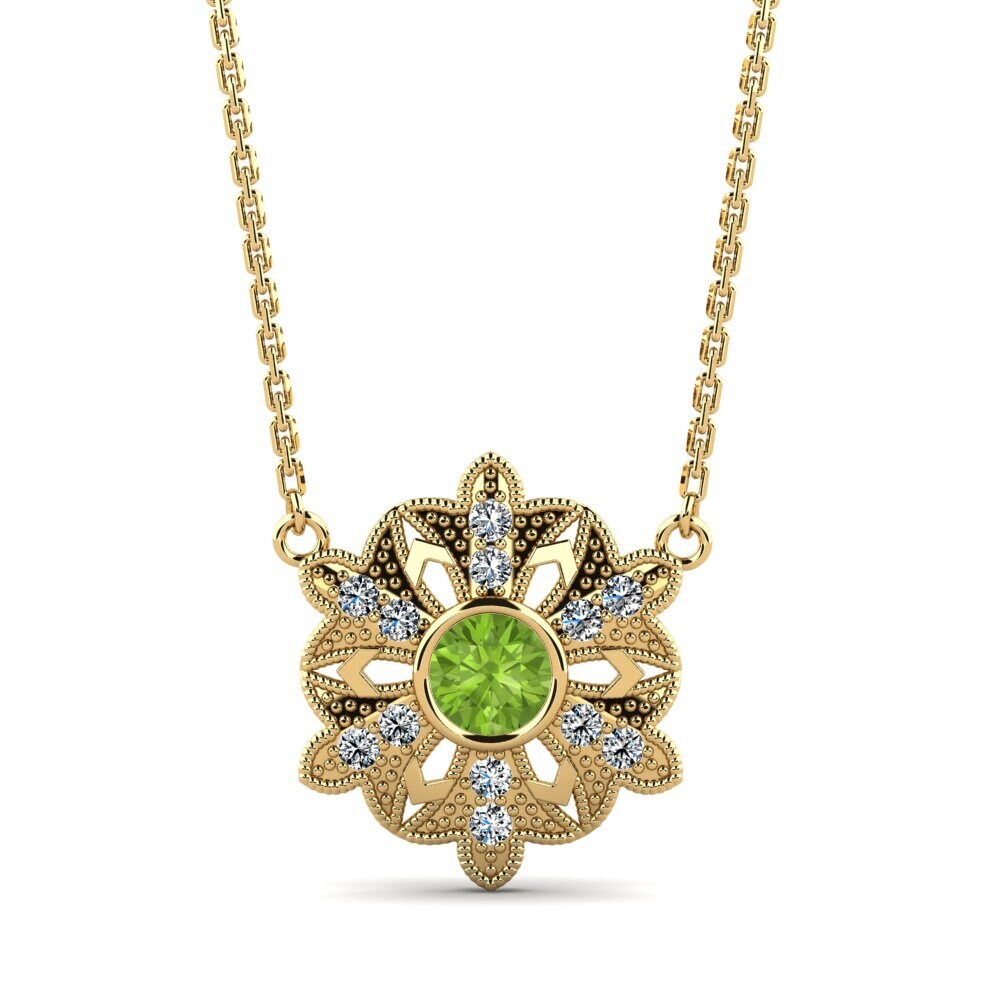 Peridot Women's Necklace Spun