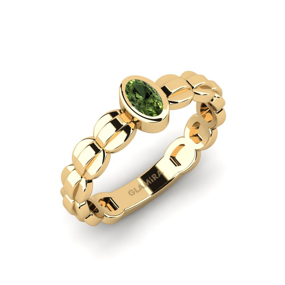 Zafiro Verde Anillo de compromiso Spyho