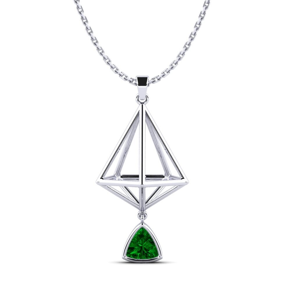 Trillion Green Zirconia Pendant Squillace