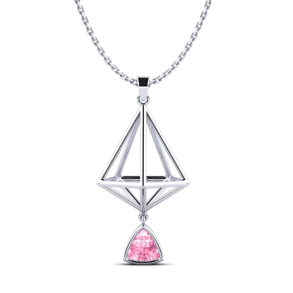 Trillion Pink Sapphire Pendant Squillace