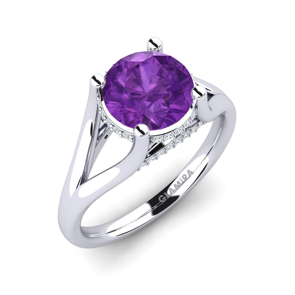 Amethyst Engagement Ring Stacia
