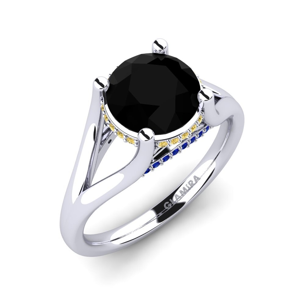 Black Diamond Engagement Ring Stacia