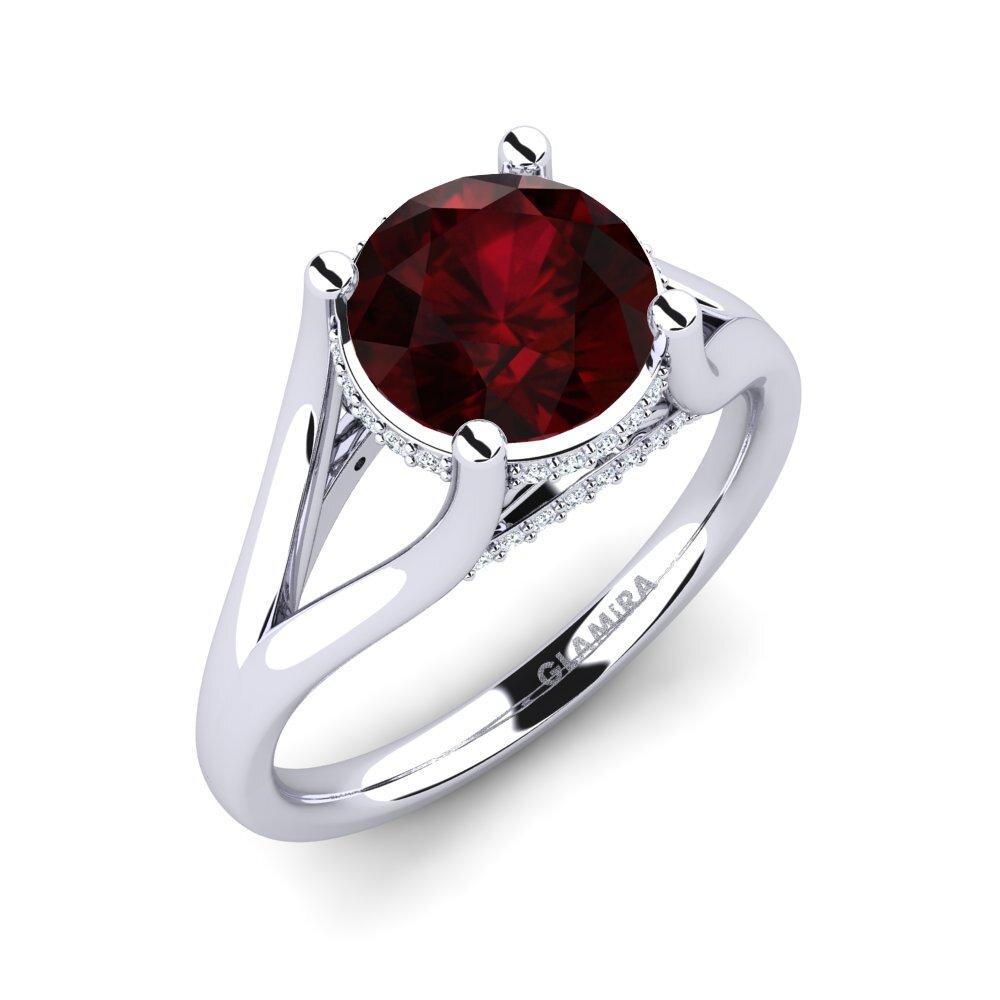 Garnet Engagement Ring Stacia
